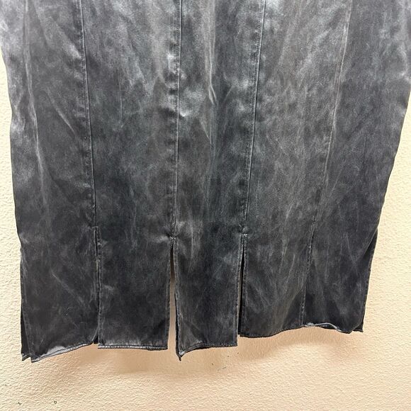 Doncaster DD Collection SZ 8 Black Western Skirt 100% Silk Y2k WhimsiGoth Grunge - Picture 3 of 9